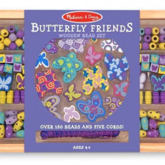 Set margele din lemn Fluturasi Prietenosi Melissa and Doug