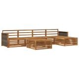 vidaXL Set de canapele de exterior 6 pcs natural Lemn Solid de Acacia 3383257
