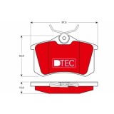 Set placute frana spate TRW Audi A4 (B6/B7) 2000- A6 (C5) 1997- Citroen C2 2003- Jumpy 2007-; Peugeot 405 605; Renault Megane Scenic; Seat Cordoba (6