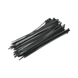 Faseta colier plastic negru 4.8x250mm 100 buc/set Longroad