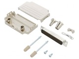Conector D-Sub HD 62 pini tată lipire pe cablu gold flash 11,5mm