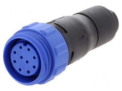 Conector Circular Mufă Mamă 10 PIN fără Contacte pe Cablu foto