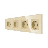 Cumpara ieftin Priza Cvadrupla LUXION cu rama din sticla SmartElectro IntelligentHouse