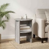 vidaXL Dulap lateral Sonoma gri &Oslash;40 x 50 cm Lemn prelucrat 899828