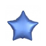 Balon Folie Satin Stea Albastra- 45 cm