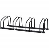 HOMCOM Suport de parcare pentru 4 biciclete din otel, 110x33x27 cm, negru | Aosom Romania
