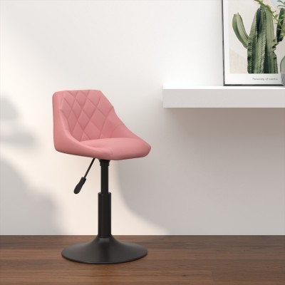 vidaXL Scaun de bar Roz 46 x 44 x (62.5-77.5) cm Piele artificială foto