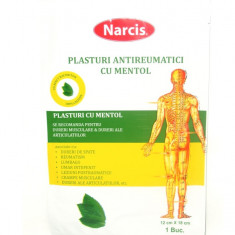 Plasture antireumatic cu mentol 12cm x 18cm, 1 bucata, Narcis