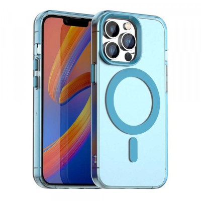 Husa MagSafe pentru Apple iPhone 13 Pro Max, Techsuit, CandyCase, Albastra foto