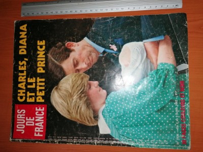RARA - REVISTA JOURS DE FRANCE - PRINTUL CHARLES SI DIANA IULIE 1982 foto