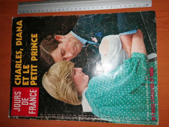 RARA - REVISTA JOURS DE FRANCE - PRINTUL CHARLES SI DIANA IULIE 1982