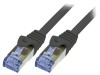 Cabluri Patch S/FTP 6a LSZH Negru 7,5m 26AWG, Logilink