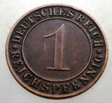 B.218 GERMANIA WEIMAR 1 REICHSPFENNIG 1934 D