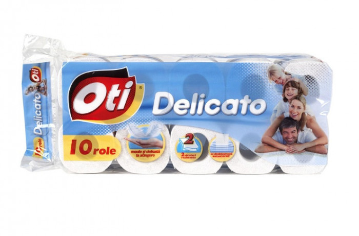 Hartie igienica OTI Delicato, 2 straturi, 10 role