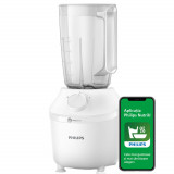 Blender Philips Seria3000 HR2041/00, 1.9 l, 1 viteza + Puls, Sistem ProBlend, Picioare antivibratie, Alb