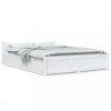 Cadru de pat cu sertare Double, alb, 135x190 cm