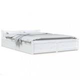 Cumpara ieftin Cadru de pat cu sertare Double, alb, 135x190 cm