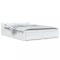 Cadru de pat cu sertare Double, alb, 135x190 cm
