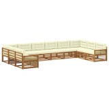 vidaXL Seturi de canapele cu pernă 10 pcs Lemn Solid de Acacia 3383898