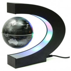 Glob pamantesc levitant in suport LED forma de semicerc Cosmolino MP12854 Black foto
