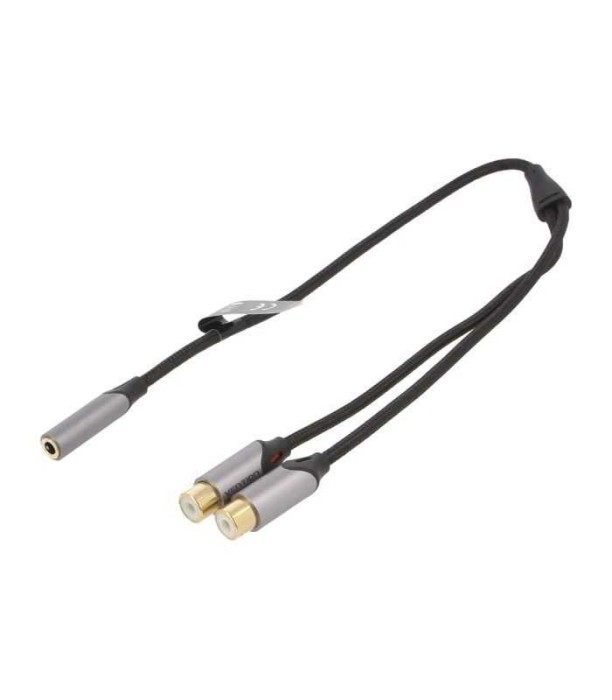 Cablu adaptor audio Stereo Jack 3.5 mm mama - 2x RCA mama 0.3m