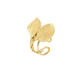 Inel deschis placat cu aur Frunze