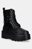 Koi Footwear bocanci culoarea negru, cu platformă, Draco Scale