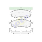 Set placute frana Icer 181643, parte montare : Punte Fata, Hyundai Elantra 2000-2006; Matrix 2001-2010, Kia Cerato 2004-2011