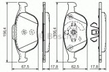 Set placute frana,frana disc FORD FOCUS Combi (DNW) (1999 - 2007) BOSCH 0 986 495 066