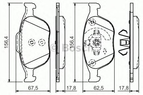 Set placute frana,frana disc FORD FIESTA V (JH, JD) (2001 - 2010) BOSCH 0 986 495 066