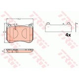 Placute frana TRW GDB2144, Fata