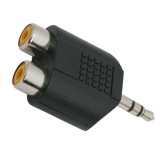 Adaptoare-Y RCA / JACK cu 2 x Soclu RCA la Fisă JACK 3.5