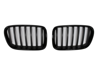 Grila masca fata fata BMW X3 (F25), 03.2014-08.2017, partea stanga, negru, negru lucios; TUNING, foto