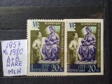 1957-Rusia-2 seturi-MLH-RAR, Nestampilat