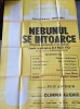 Afiș teatru vintage &ndash; &bdquo;Nebunul se &icirc;ntoarce (Moartea accidentală a unui rebel)&rdquo;, Teatrul Dramatic Brașov &ndash; stagiunea 1980&ndash;1981 (Dario Fo)