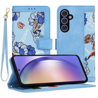 Husa pentru Samsung Galaxy A54 A546, Techsuit, FlipCraft, Bleu foto