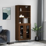 vidaXL Dulap &icirc;nalt, stejar maro, 69,5x34x180 cm, lemn compozit