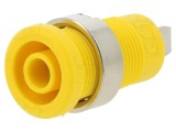 Soclu Banană 4mm 36A Galben Nichelat Pe Panou