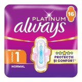 Absorbante Platinum Normal, marimea 1, 16 bucati, Always