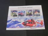 Coliță Filatelică Ciad 2021 - Transporturi special , Elicopter Airbus H145, 4 Timbre Obliterate, Stampilat