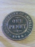 One 1 Penny 1924 Australia stare EF, Australia si Oceania, Bronz