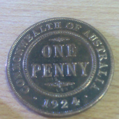 One 1 Penny 1924 Australia stare EF