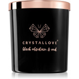 Crystallove Crystalized Scented Candle Black Obsidian &amp; Oud lum&acirc;nare parfumată 220 g