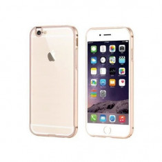 Husa Bumper Aluminiu+Capac TPU i-berry Pentru Iphone 6,6S Auriu foto