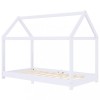 VidaXL Cadru pat de copii, alb, 70 x 140 cm, lemn masiv de pin