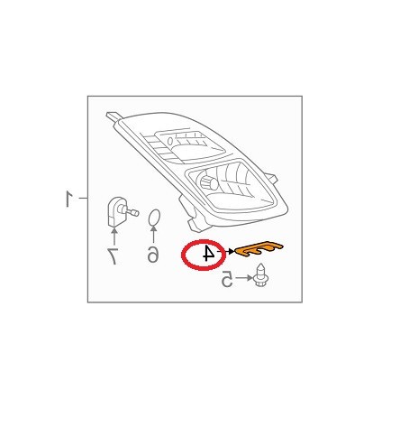 Suport fixare far Toyota Prius (Xw20), 2004-05.2009, Fata, partea Dreapta, Aftermarket