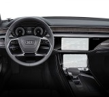 Folie Protectie Navigatie Audi A8 2017+, Duragon, protectie Display Navigatie si Display AC, silicon Transparent, Anti-zgarieturi, kit instalare