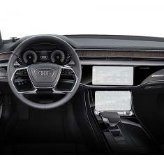 Folie Protectie Navigatie si AC, Audi A8 2017+, Duragon, protectie Display Navigatie, silicon Transparent, Anti-zgarieturi, kit instalare