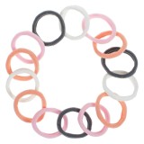 Set de elastice de păr colorate pentru copii &ndash; Culori Albe, Gri, Somon și Roz, CMCLASS
