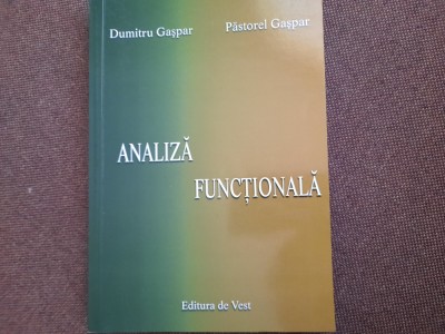 Analiza functionala Dumitru Gaspar, Pastorel Gaspar ED DE VEST RF0 foto